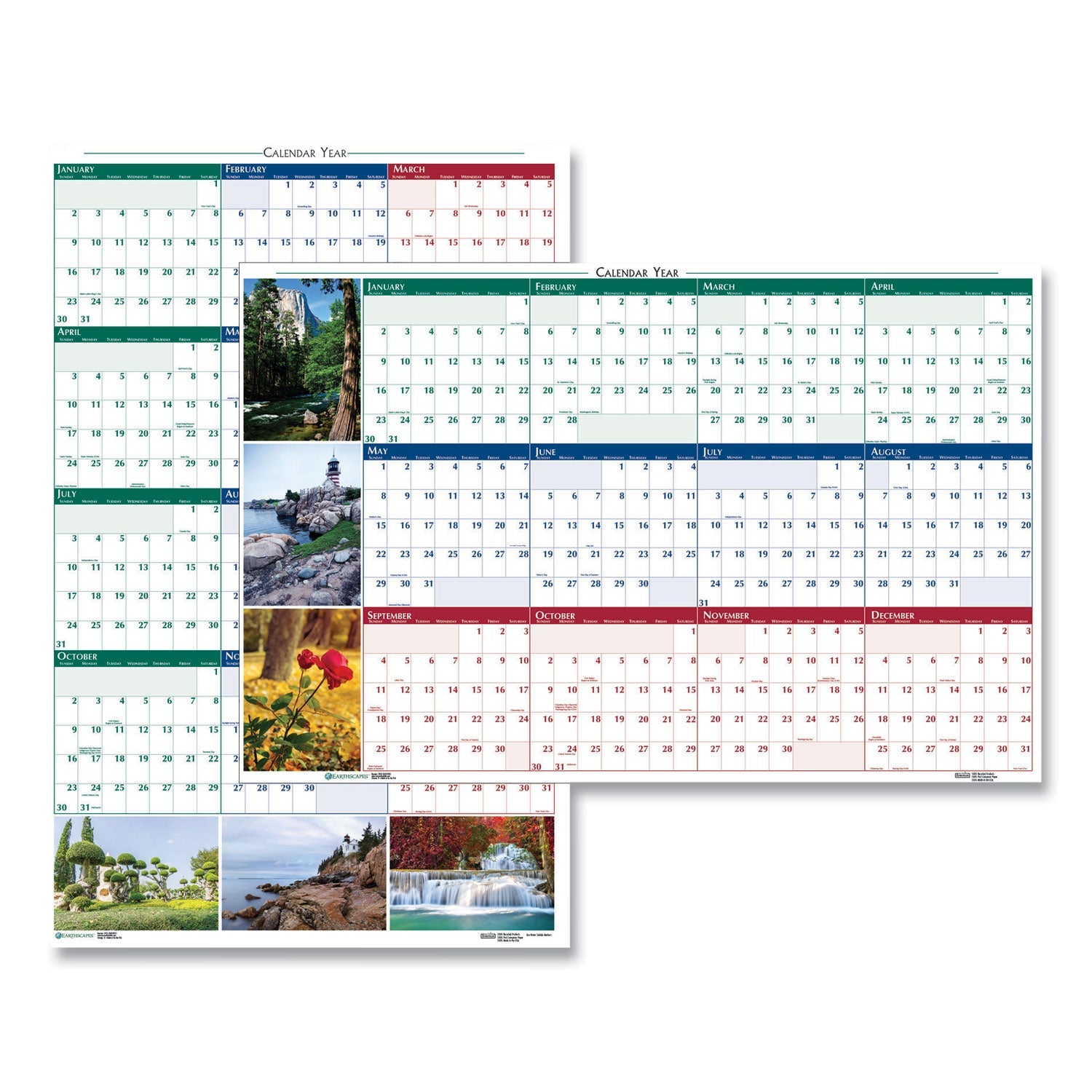 house-of-doolittle-earthscapes-recycled-reversible-erasable-yearly-wall-calendar-num-hod3931_1